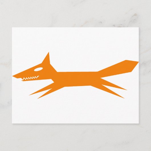 Carte Postale Le Renard Orange Rapide (Devant)