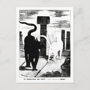 Carte Postale Le Rendez-vous des Chats - Édouard Manet - Cat Art