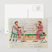 Carte Postale Le repas, de "De Universo" (Devant / Derrière)