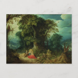 Carte Postale Le Repos pendant la fuite en Égypte