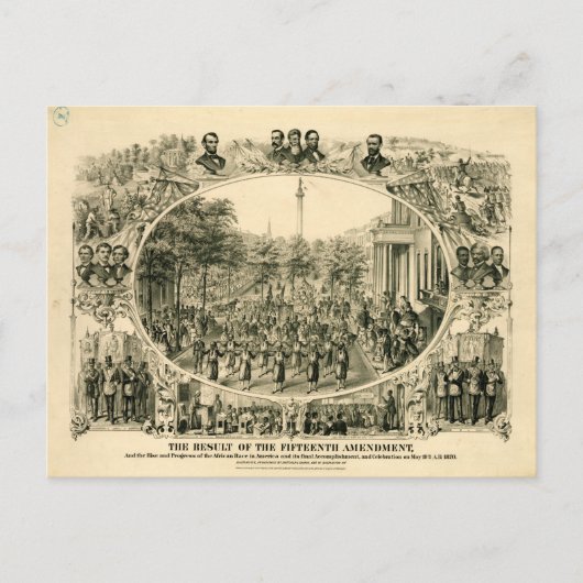 Carte Postale Le résultat du quinzième amendement (1870) (Devant)