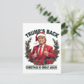 Carte Postale Le retour de Noël de Trump à Père Noël (Debout devant)