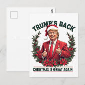 Carte Postale Le retour de Noël de Trump à Père Noël (Devant / Derrière)