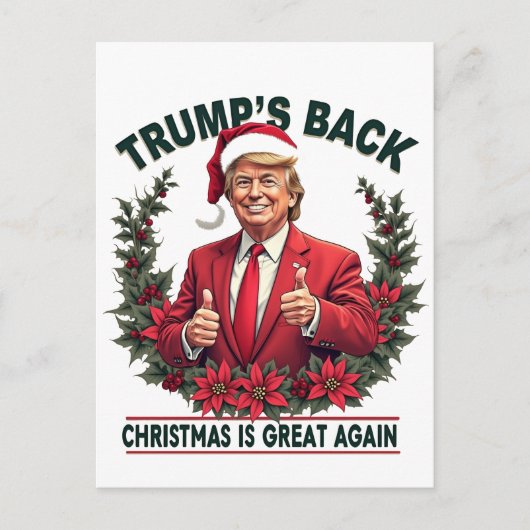 Carte Postale Le retour de Noël de Trump à Père Noël (Devant)