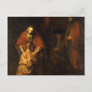 Carte Postale Le retour du Rembrant de peinture du fils prodigue