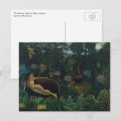 Carte Postale Le rêve (Le Reve Exotique) d'Henri Rousseau (Devant / Derrière)