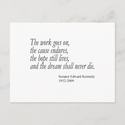 Carte Postale Le rêve ne mourra jamais... (Devant)