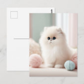 Carte Postale Le rêve pastel doux du chat perse (Devant / Derrière)