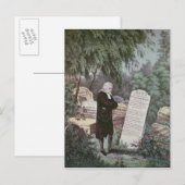 Carte Postale Le révérend John Wesley visite la tombe de sa mère (Devant / Derrière)