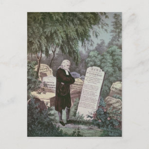 Carte Postale Le révérend John Wesley visite la tombe de sa mère