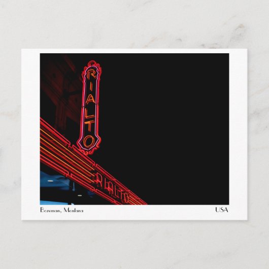 Carte Postale Le Rialto - Bozeman, Montana (Devant)