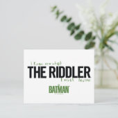 Carte Postale Le Riddler - Je Sais Ce Que Je Dois Devenir (Debout devant)
