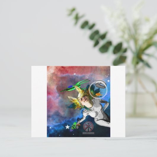 Carte Postale Le rire dans l'espace (Debout devant)