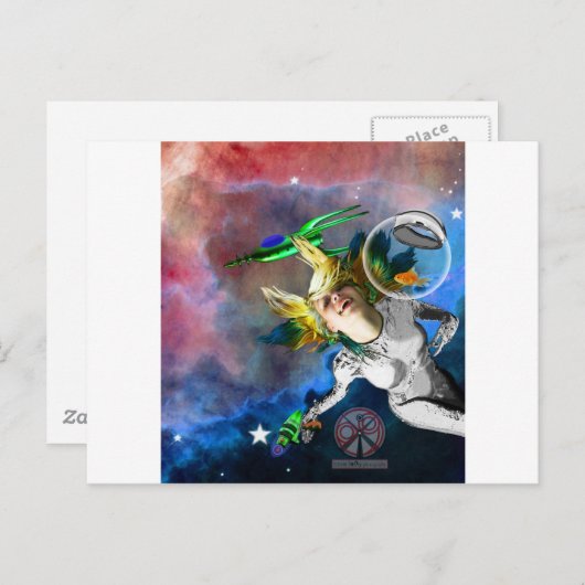 Carte Postale Le rire dans l'espace (Devant / Derrière)