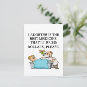 Carte Postale le rire est le meilleur remède (Debout devant)