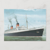 Carte Postale Le RMS Queen Elizabeth Sailing (Devant)
