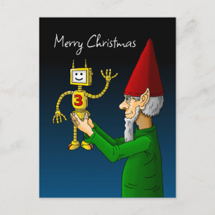 Carte Postale Le robot jouet des elfes