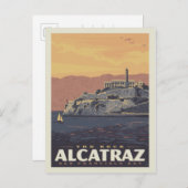 Carte Postale Le Rocher Alcatraz | Baie de San Francisco (Devant / Derrière)