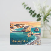 Carte Postale Le rocher d'Aphrodite Chypre (Debout devant)
