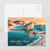 Carte Postale Le rocher d'Aphrodite Chypre (Devant / Derrière)
