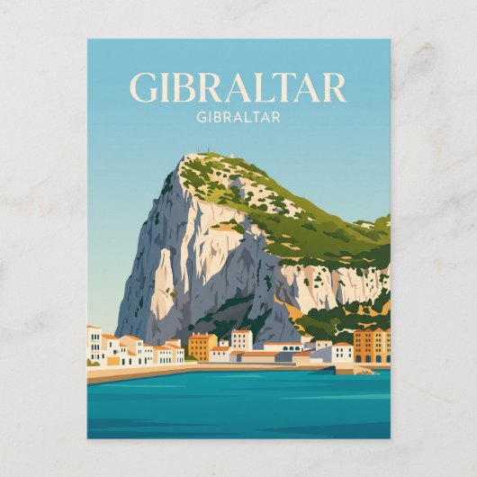 Carte Postale Le rocher de Gibraltar (Devant)