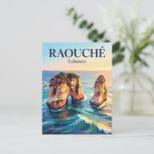 Carte Postale Le Rocher des Pigeons Liban (Debout devant)