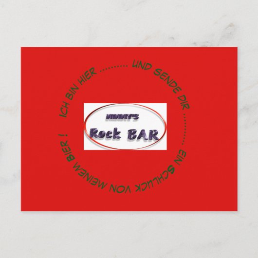 Carte Postale Le Rock Bar de Mimmy (Devant)