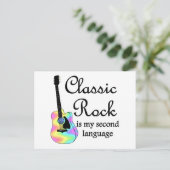Carte Postale Le rock classique est ma langue seconde (Debout devant)