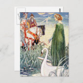 Carte Postale Le roi Arthur et la dame du lac (Devant / Derrière)