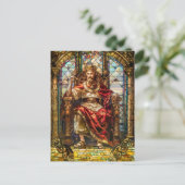 Carte Postale Le roi assis sur son trône (Debout devant)