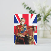 Carte Postale Le roi Charles Blown White Buble chewing Drapeau b (Debout devant)