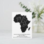 Carte Postale Le roi d'Afrique et la reine Silhouette (Debout devant)