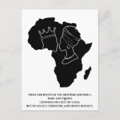 Carte Postale Le roi d'Afrique et la reine Silhouette (Devant)