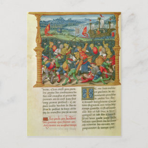 Carte Postale Le roi Edward III mène la guerre à la bataille de