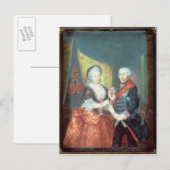 Carte Postale Le roi Frederick II et son épouse (Devant / Derrière)
