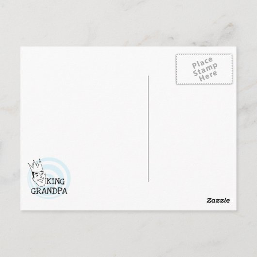 Carte Postale Le Roi Grandpa T-shirts et cadeaux (Dos)