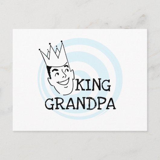 Carte Postale Le Roi Grandpa T-shirts et cadeaux (Devant)