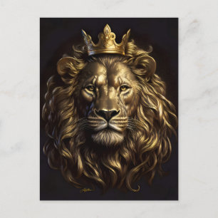 Carte Postale Le Roi ! Le Lion d'Oz pas si lâche