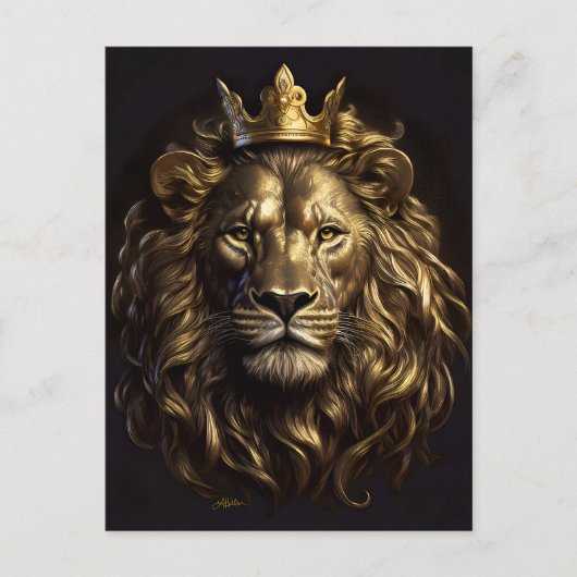 Carte Postale Le Roi ! Le Lion d'Oz pas si puéril (Devant)