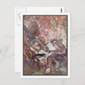 Carte Postale Le roi Merman par Edmund Dulac (Devant / Derrière)