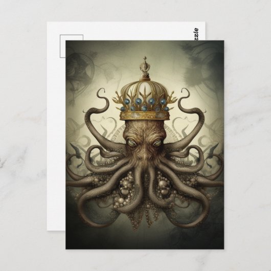 Carte Postale Le Roi Pieuvre (Devant / Derrière)