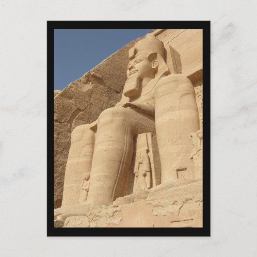 Carte Postale Le roi Ramses Abu Simbel Égypte (Devant)