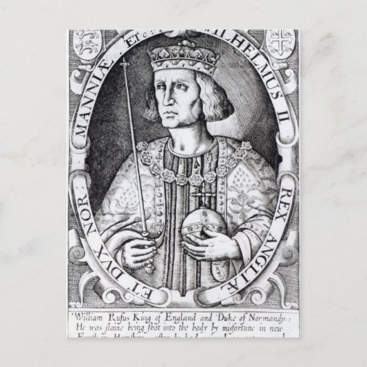 Carte Postale Le roi William II d'Angleterre, 1618 (Devant)