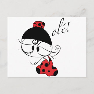 Carte Postale Le rôle de la danseuse flamenco !