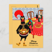 Carte Postale Le Rooster Portugais aime le gâteau du roi (Devant / Derrière)