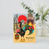 Carte Postale Le Rooster Portugais et la joie de donner (Debout devant)