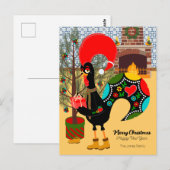 Carte Postale Le Rooster Portugais et la joie de donner (Devant / Derrière)