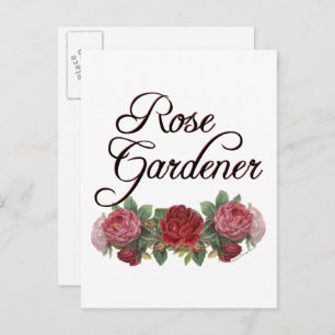 Carte Postale Le rose Gardener dit avec des Roses