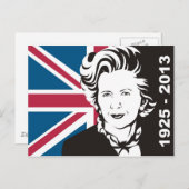 Carte Postale Le Royaume-Uni pleure Margaret Thatcher, la dame a (Devant / Derrière)