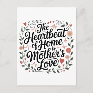 Carte Postale Le rythme du foyer est l'amour maternel